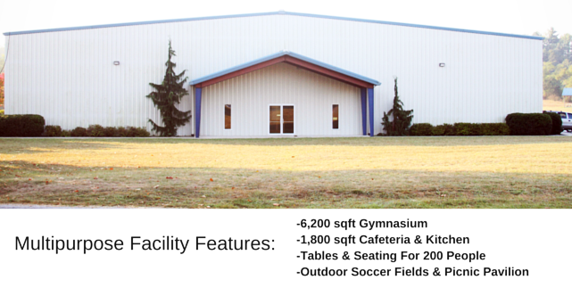 Multipurpose facility features.